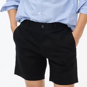 J crew 7” flex chino shorts black
